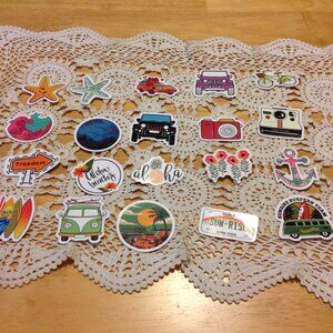 Nature stickers bundle - Outdoors, Surfing